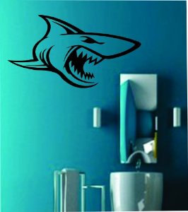 Shark Decal Sticker Wall Art Graphic Fish Ocean Scuba Dive