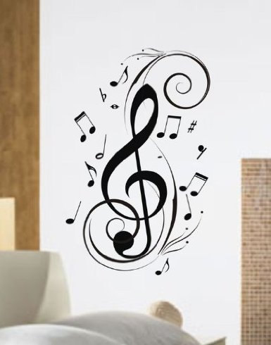 Music Notes Design Decal Wall Mural Decal Sticker
