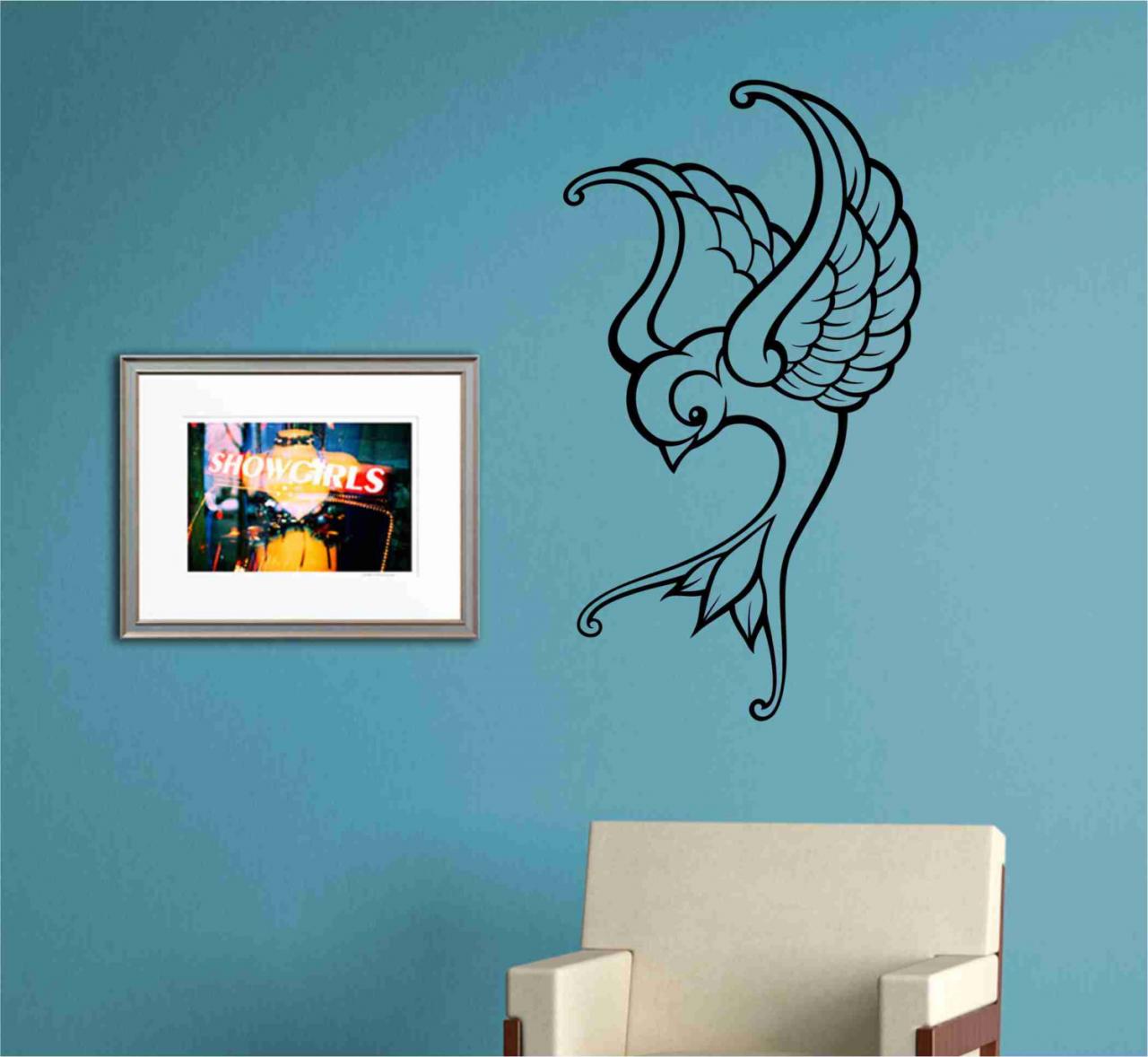Swallow Version 101 Decal Sticker Wall Mural Nursery Modern Kids Love Bird Birds Shabby Sheik