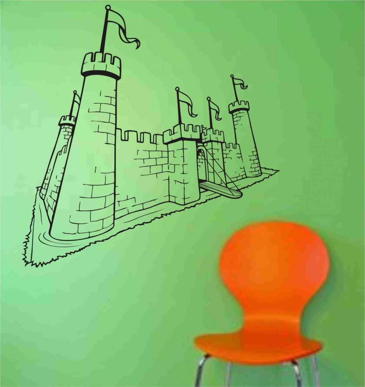 Princess Castle decal sticker vacation wall mural Version 103