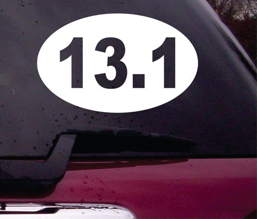 13.1 10k Running Euro Oval Decal Sticker Vinyl Decal Sticker Art Graphic Stickers Laptop Car Window