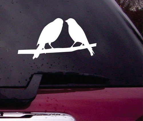 Two Birds on a Branch Decal Sticker Vinyl Decal Sticker Art Graphic Stickers Laptop Car Window
