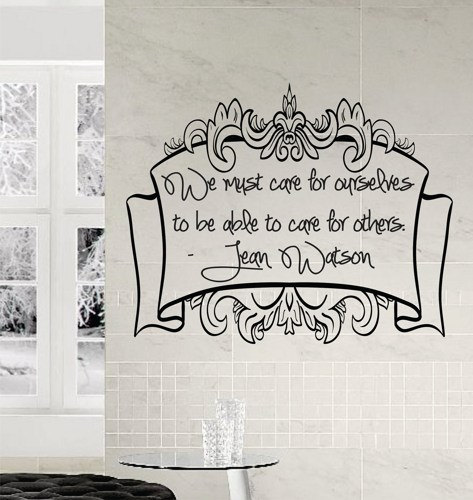 Wall Decal Quotes - We Must Care For Ourselves To Be Able To Care For Others Qoute Wall Decal Sticker Teen Love Girl Room Decor Words Tattoo