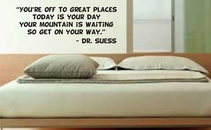 Wall Decal Quotes - You're Off To Great Places Dr. Suess Wall Decal Sticker Teen Room Decor
