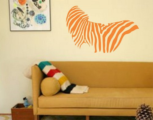 Zebra Print Decal Sticker Wall Mural Nursery Children Modern Kids Stripes