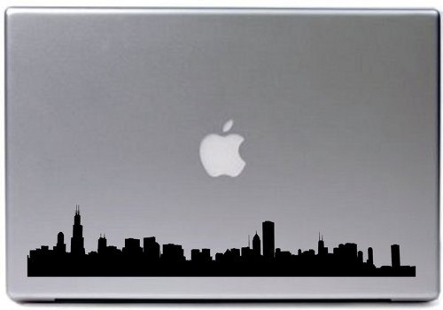Chicago City Skyline Decal Sticker Laptop Car Window