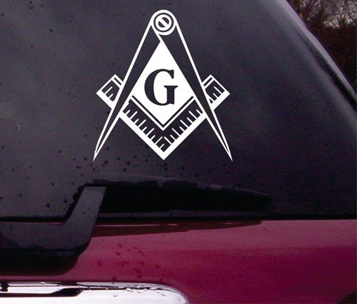 Freemason Symbol Decal Sticker Vinyl Decal Sticker Art Graphic Stickers Laptop Car Window