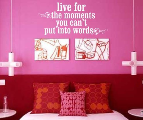Wall Decal Quotes - Live for the Moments Quote Decal Sticker Wall