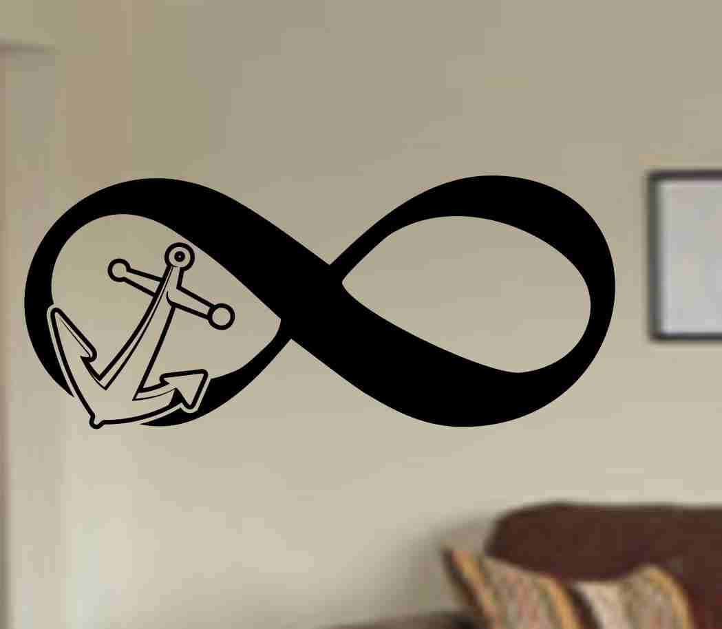 Anchored Forever Infinity Anchor Wall Decal Sticker Family Art Graphic ...