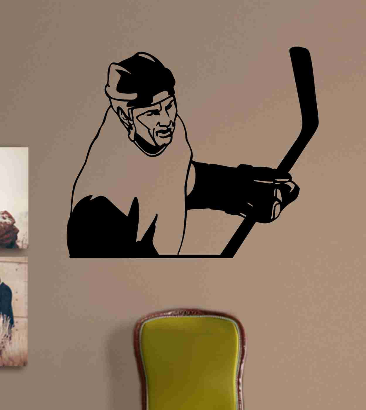 Hockey Version 116 Ice Hockey Player Wall Vinyl Wall Decal Sticker Art